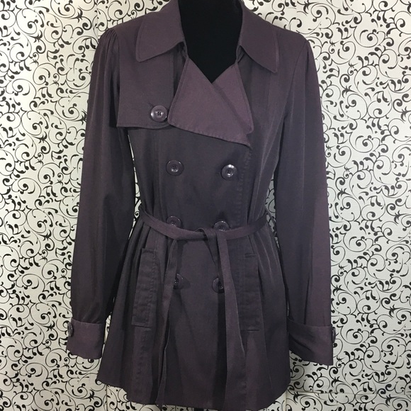 Vertigo Paris Jackets & Blazers - Vertigo Paris Purple Double Breasted Trench Coat
